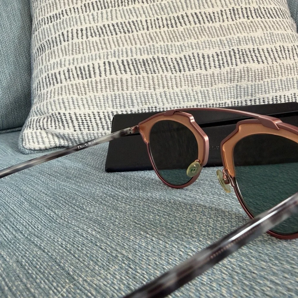 Christian Dior SoReal Rose Gold Mirrored Round Sunglasses - Picture 10 of 12